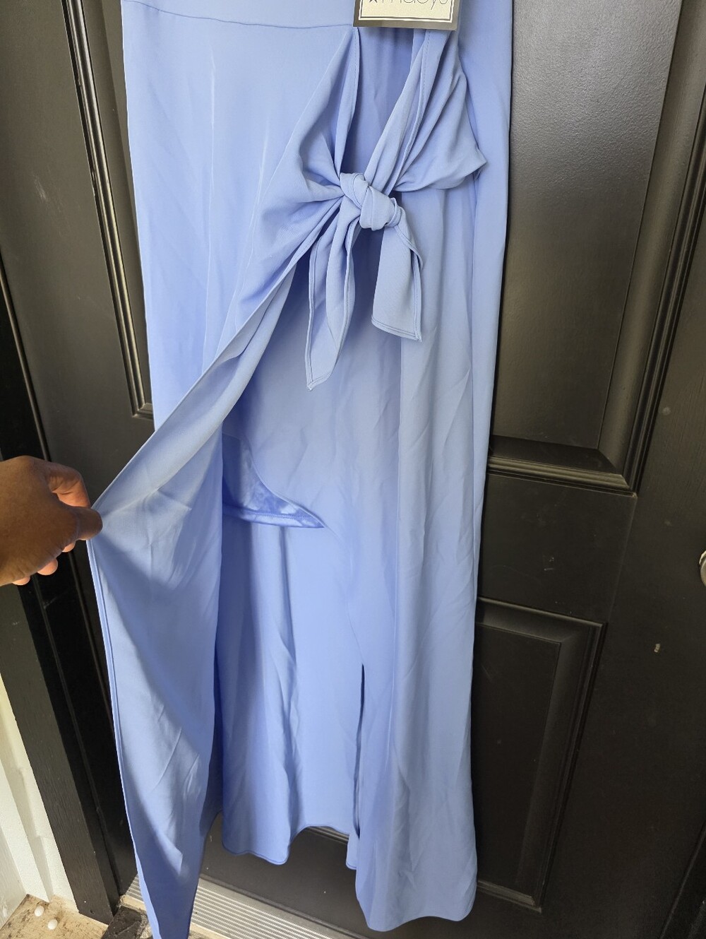 NWT Adrianna Papell One Shoulder Peri Cruise Blue Gown Dress Sz 10 $198 Party - Picture 6 of 11